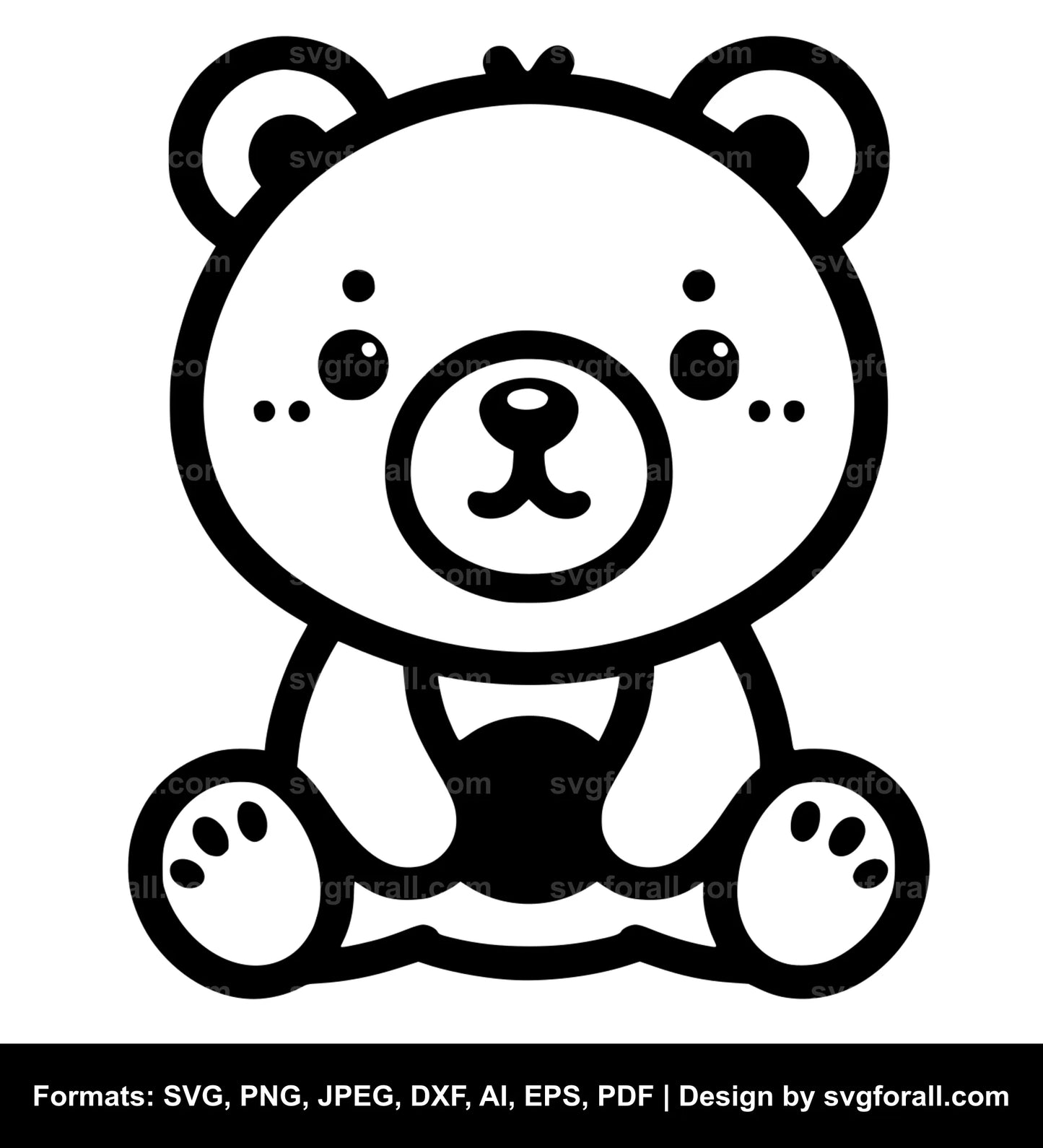 Cute Bear Cricut SVG