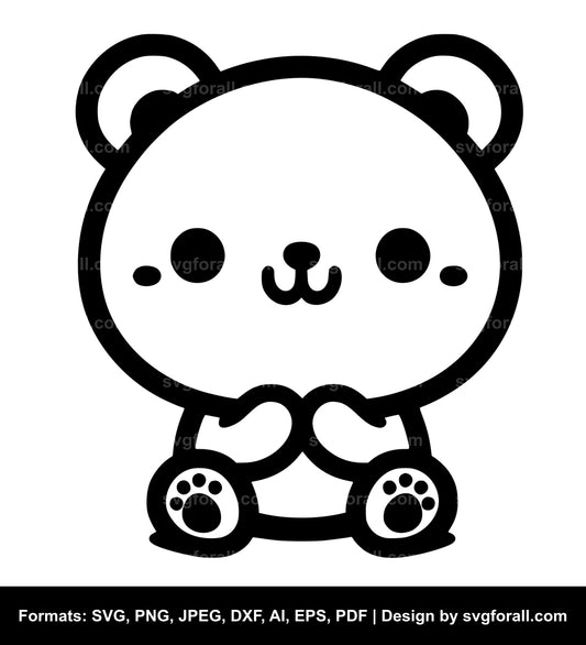 Cute Bear SVG PNG