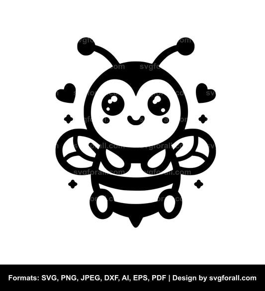 Cute Bee SVG PNG