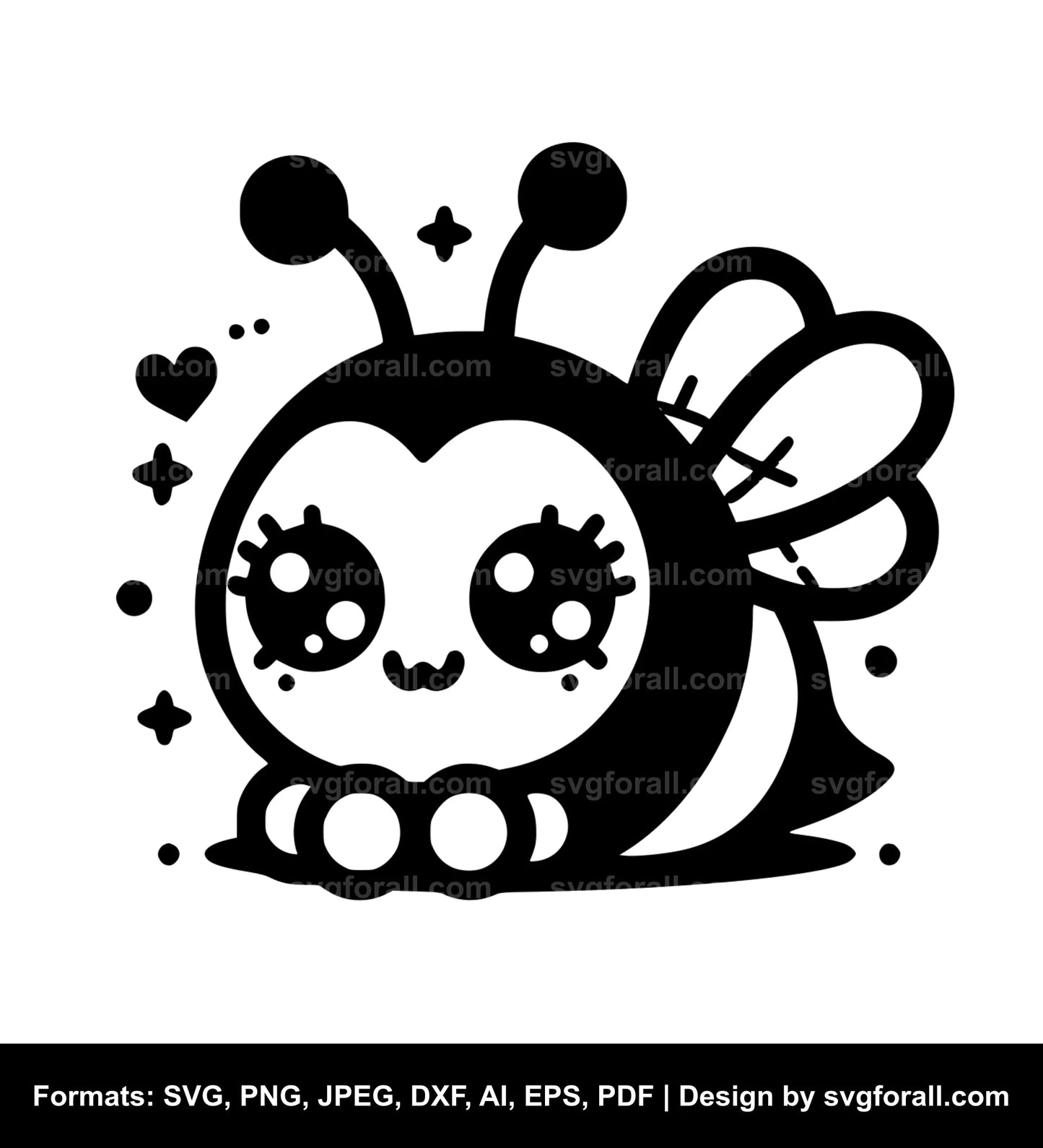 Cute Bee SVG Vector