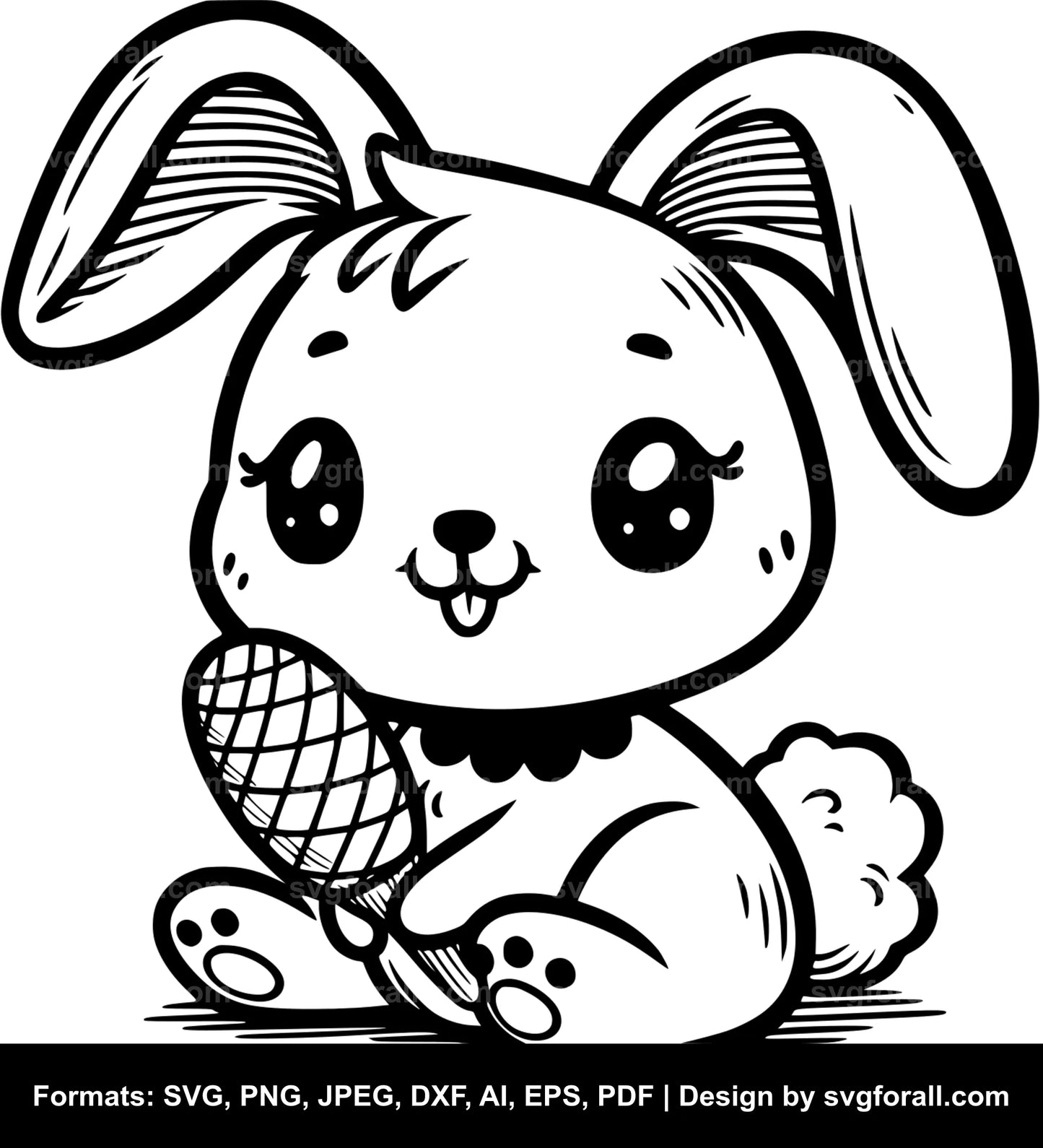 Cute Bunny SVG File