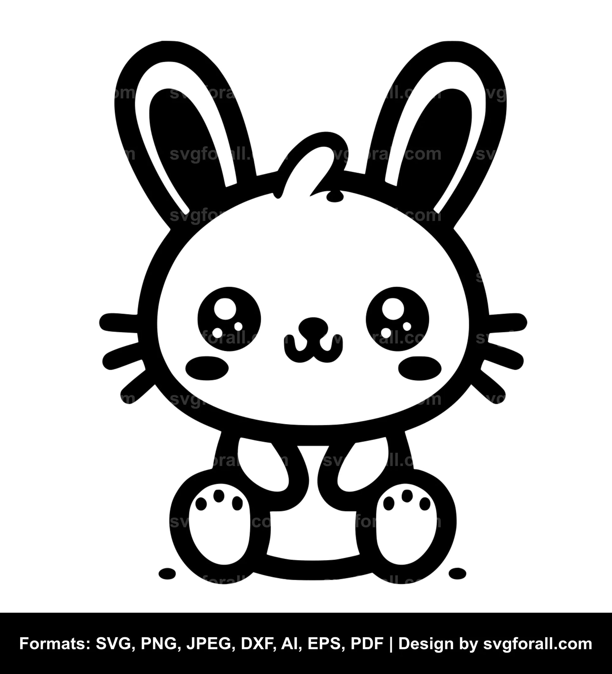 Cute Bunny SVG PNG