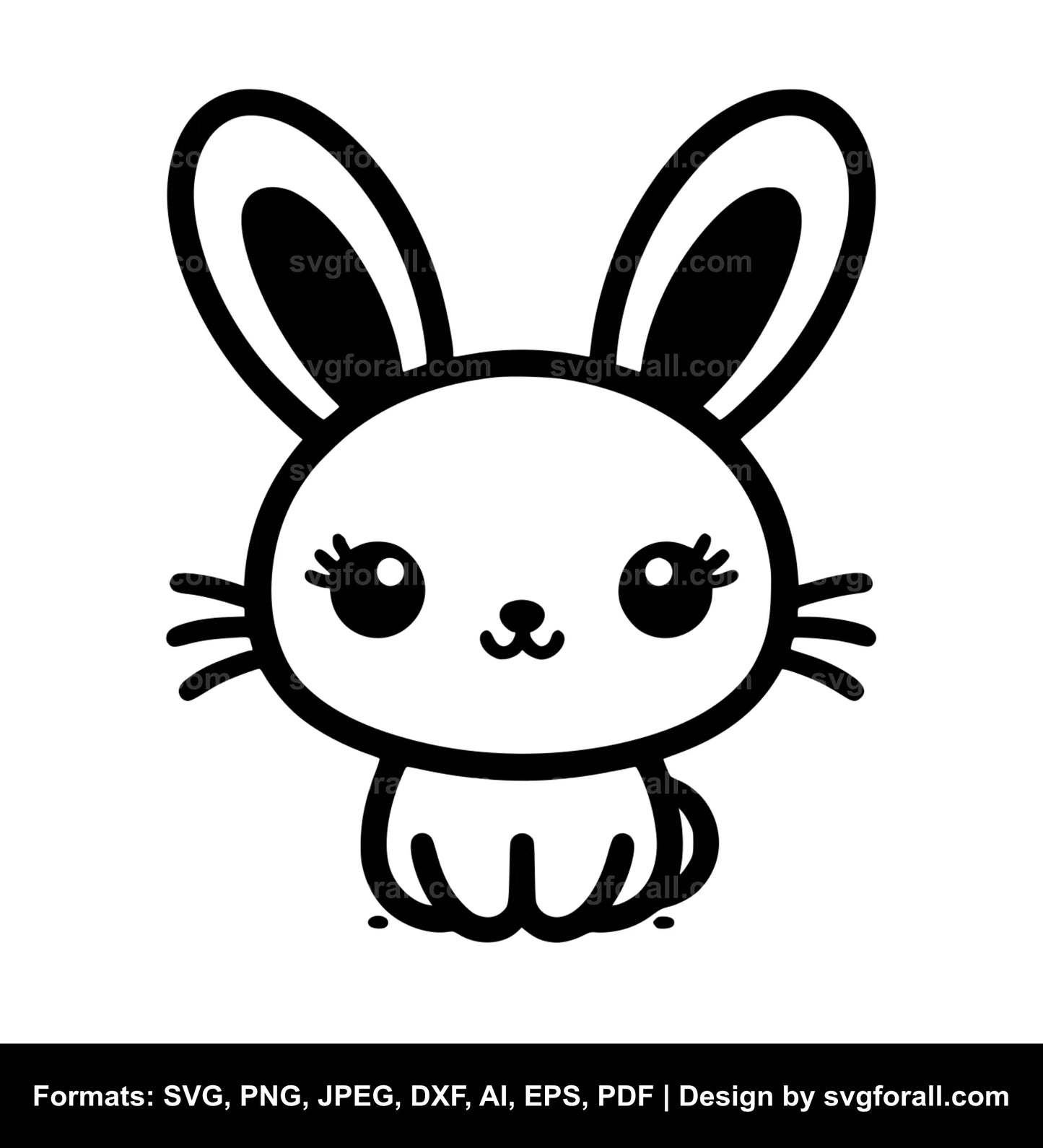 Cute Bunny SVG Vector