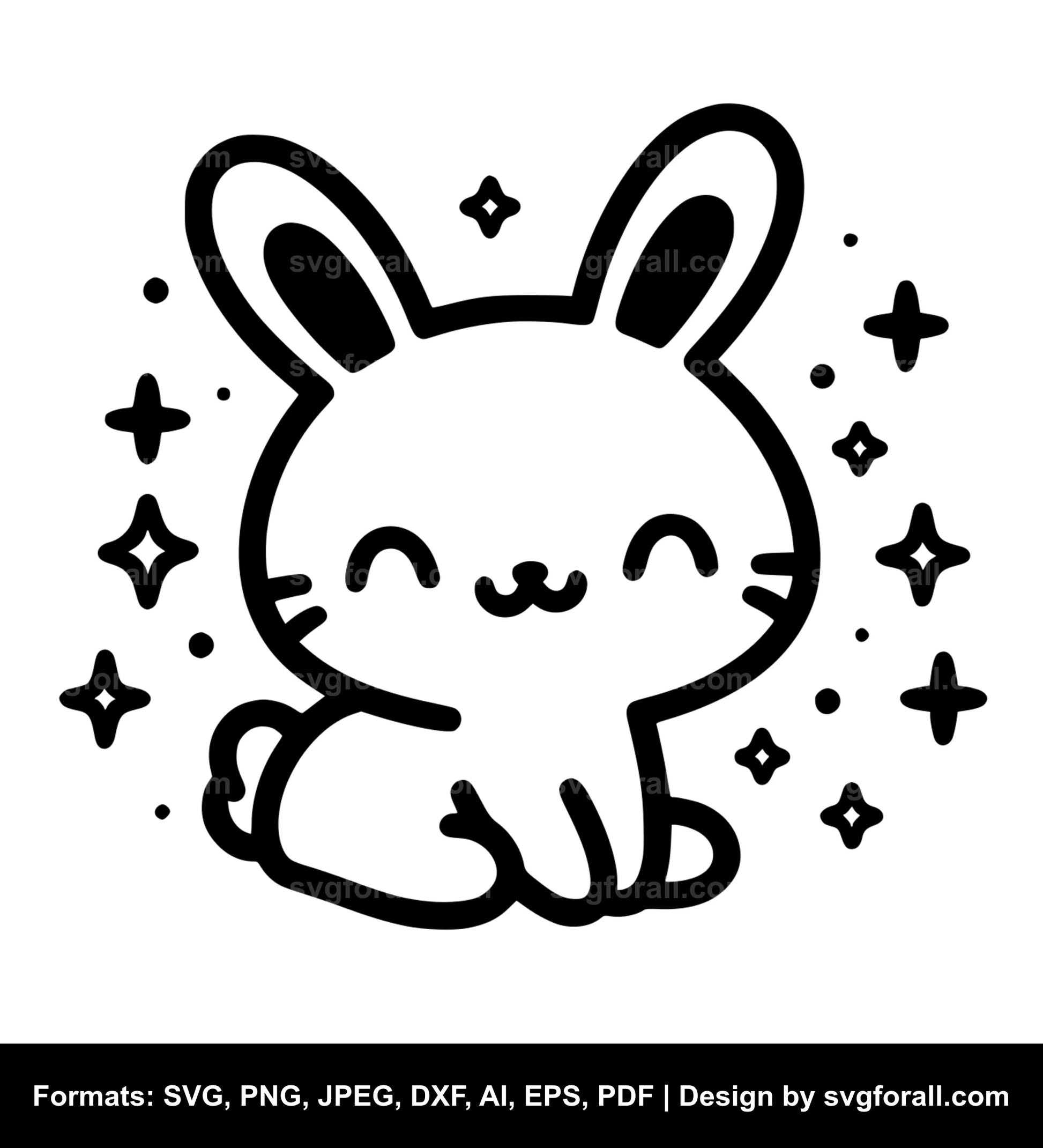 Cute Bunny Vector SVG