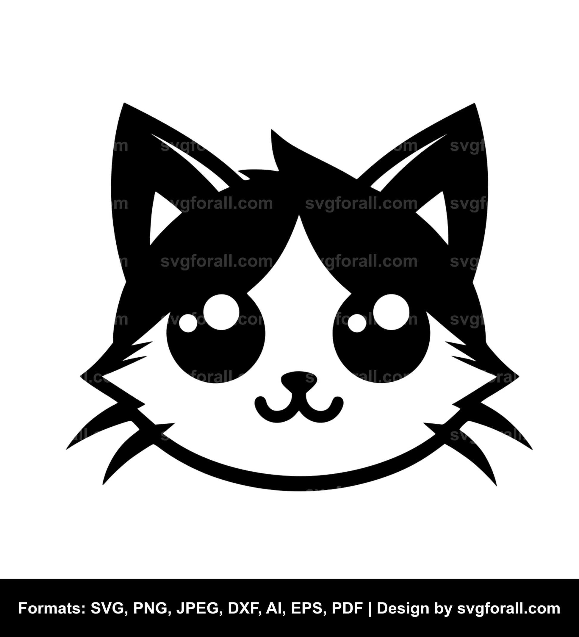 Cute Cat Face Cricut SVG