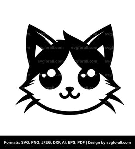 Cute Cat Face SVG