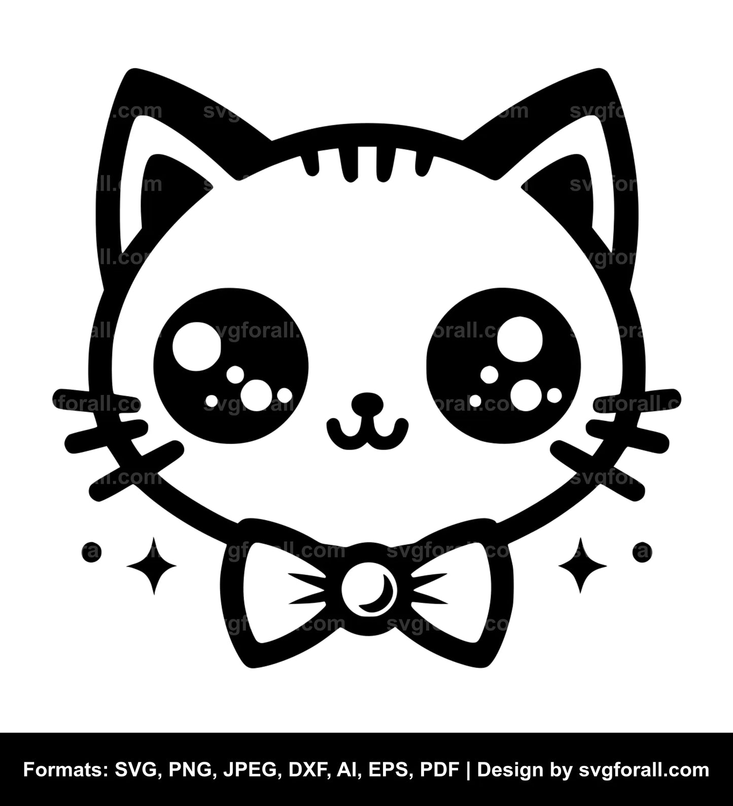 Cute Cat Face SVG