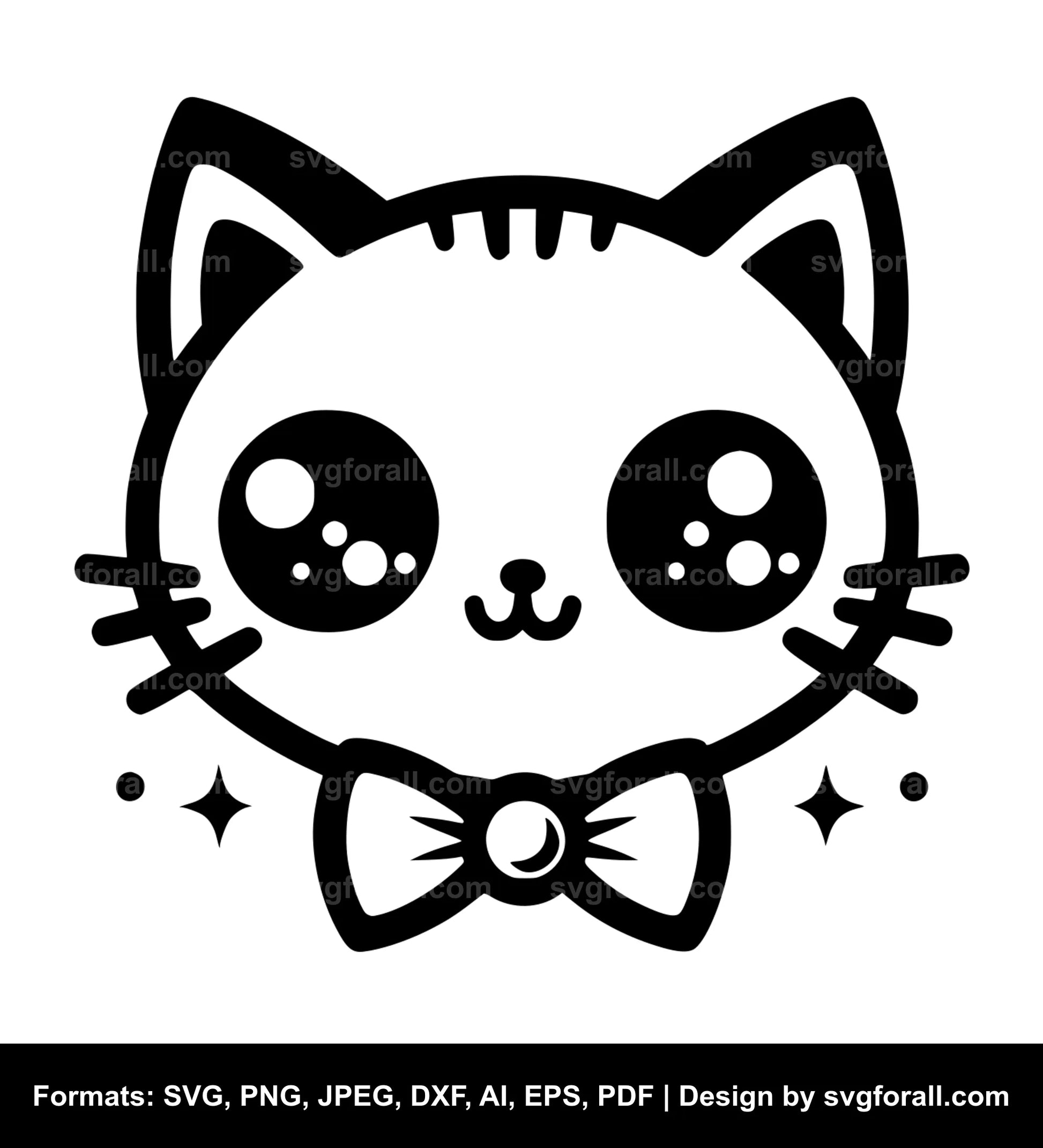 Cute Cat Face SVG