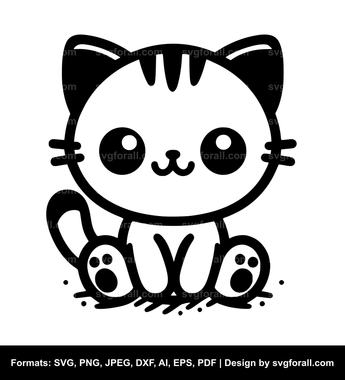 Cute Cat SVG PNG