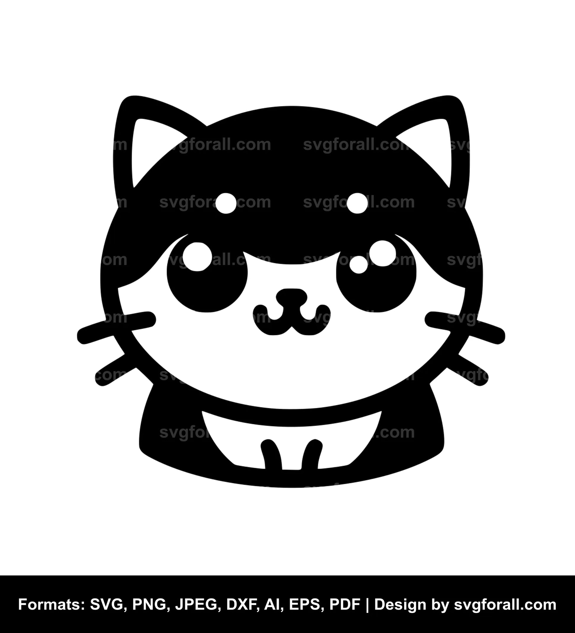 Cute Cat SVG Vector