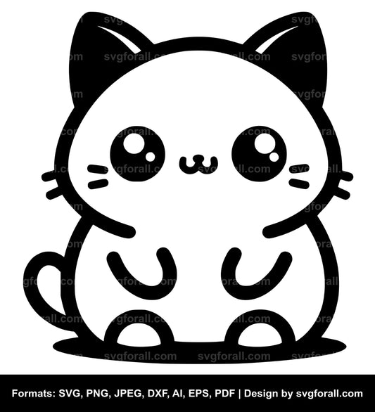 Cute Cat Vector SVG