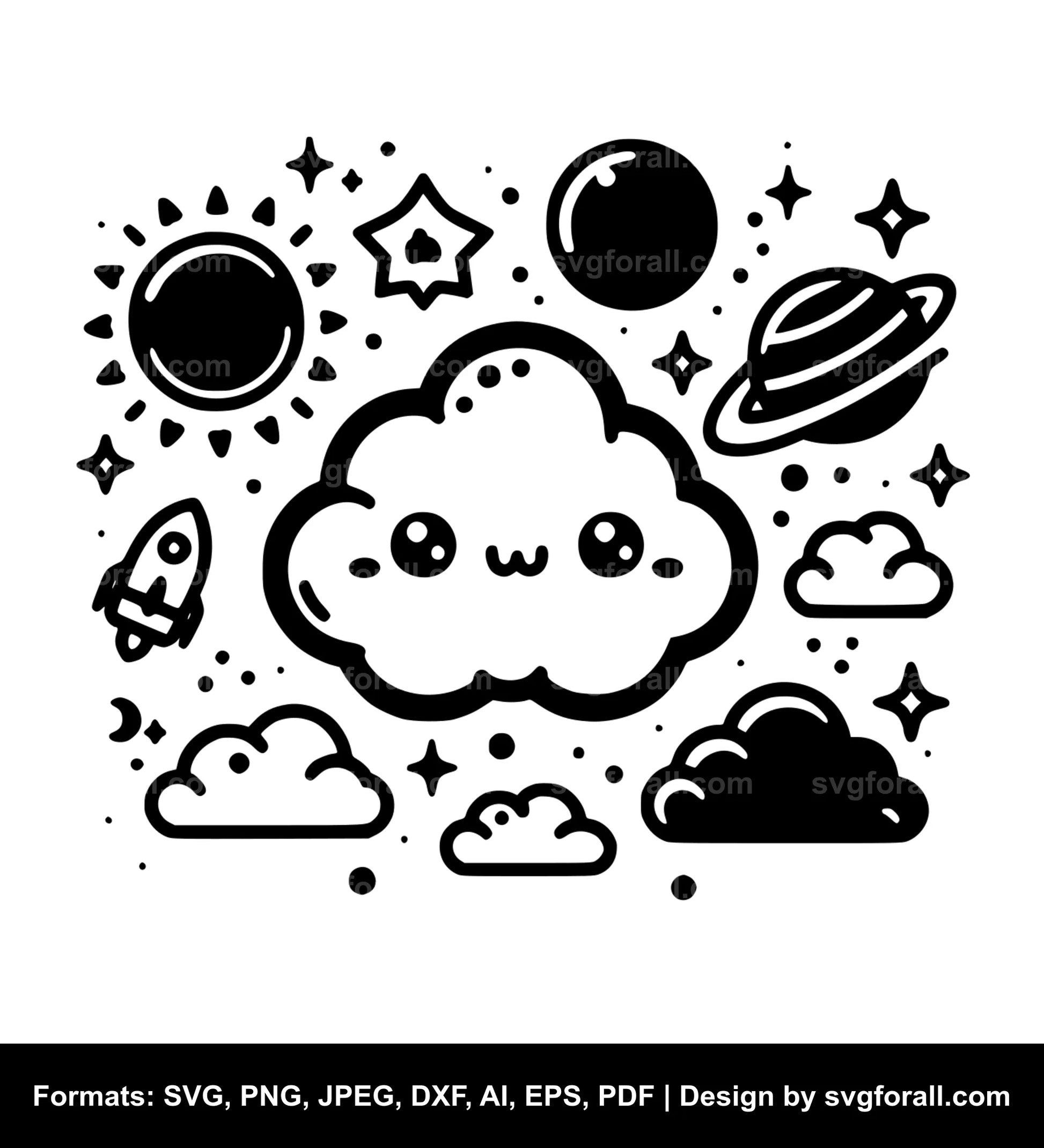 Cute Cloud Cricut SVG