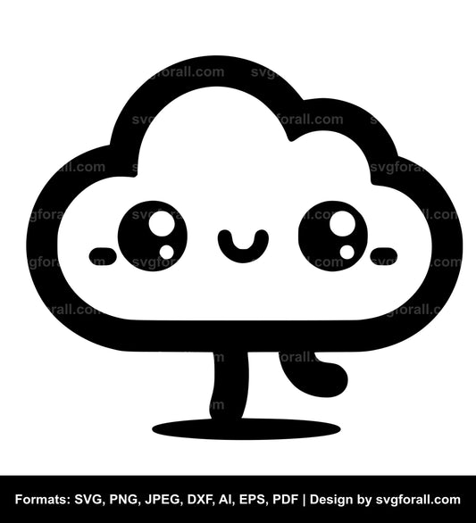 Cute Cloud SVG File