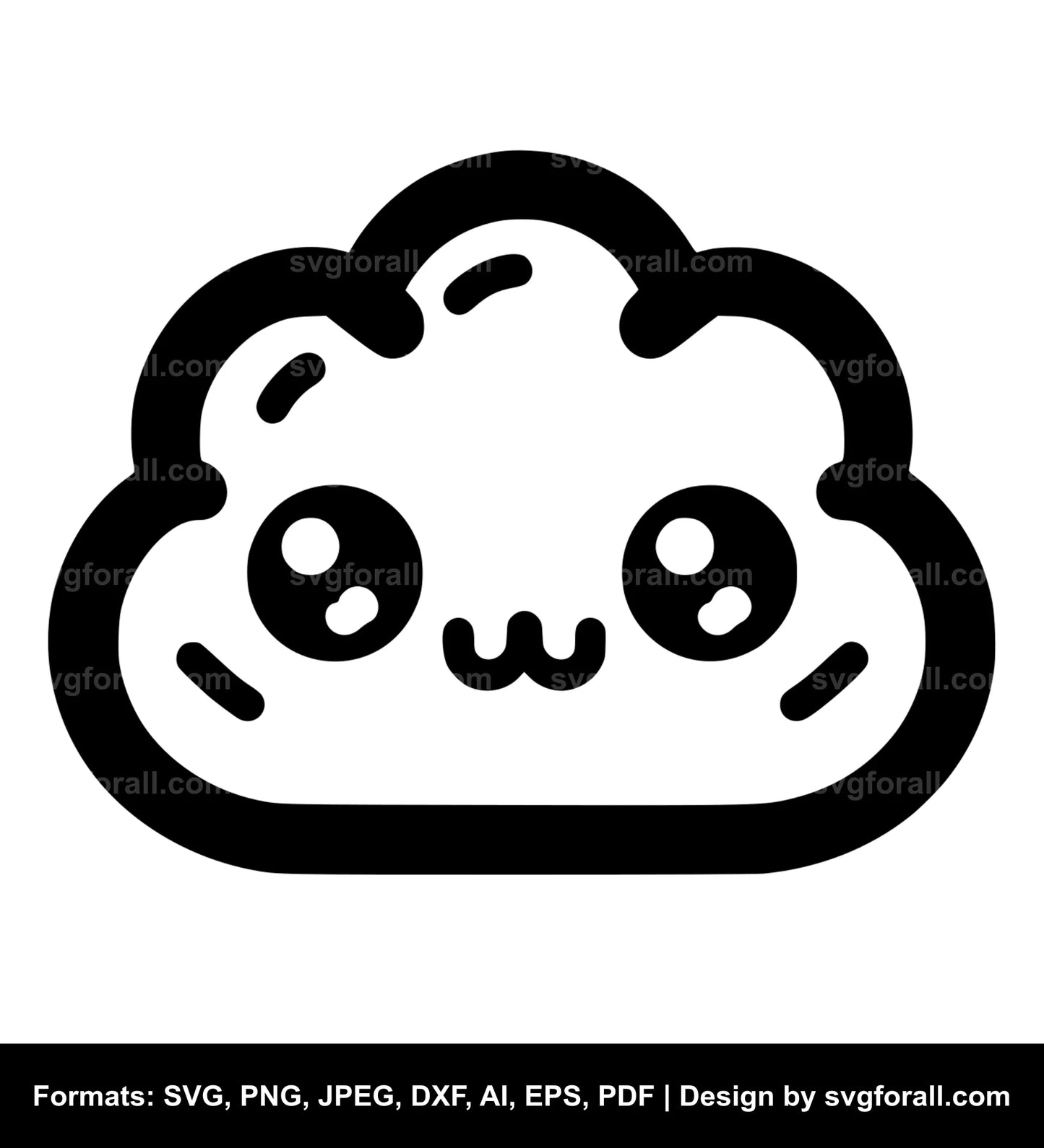 Cute Cloud SVG PNG