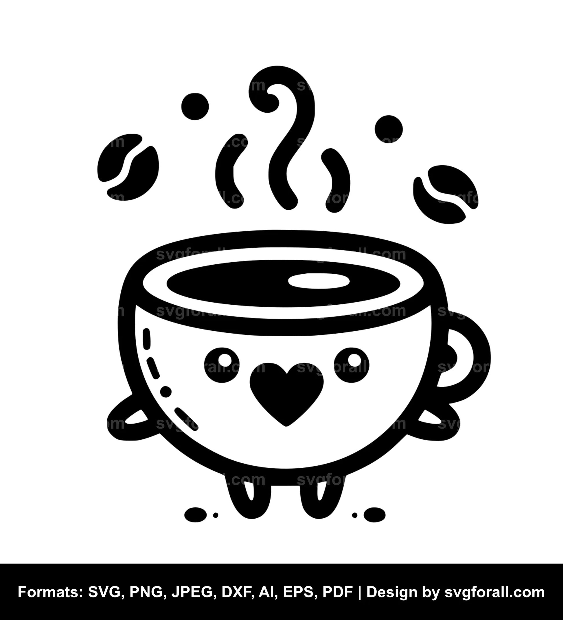 Cute Coffee SVG File