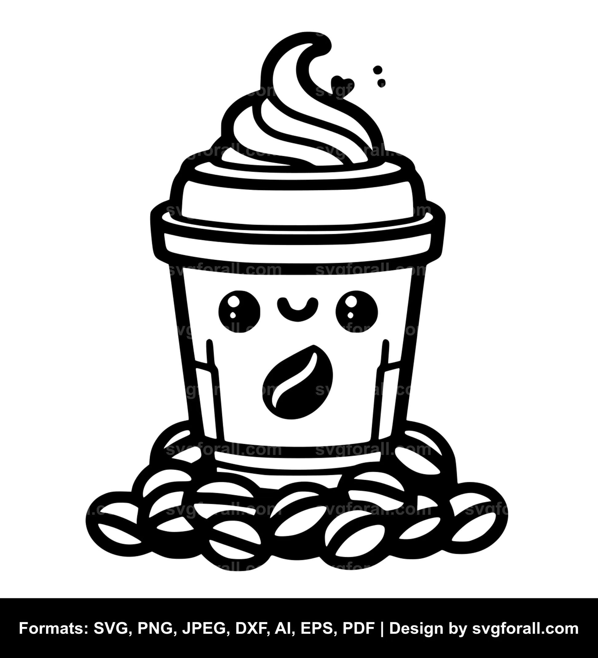 Cute Coffee SVG PNG