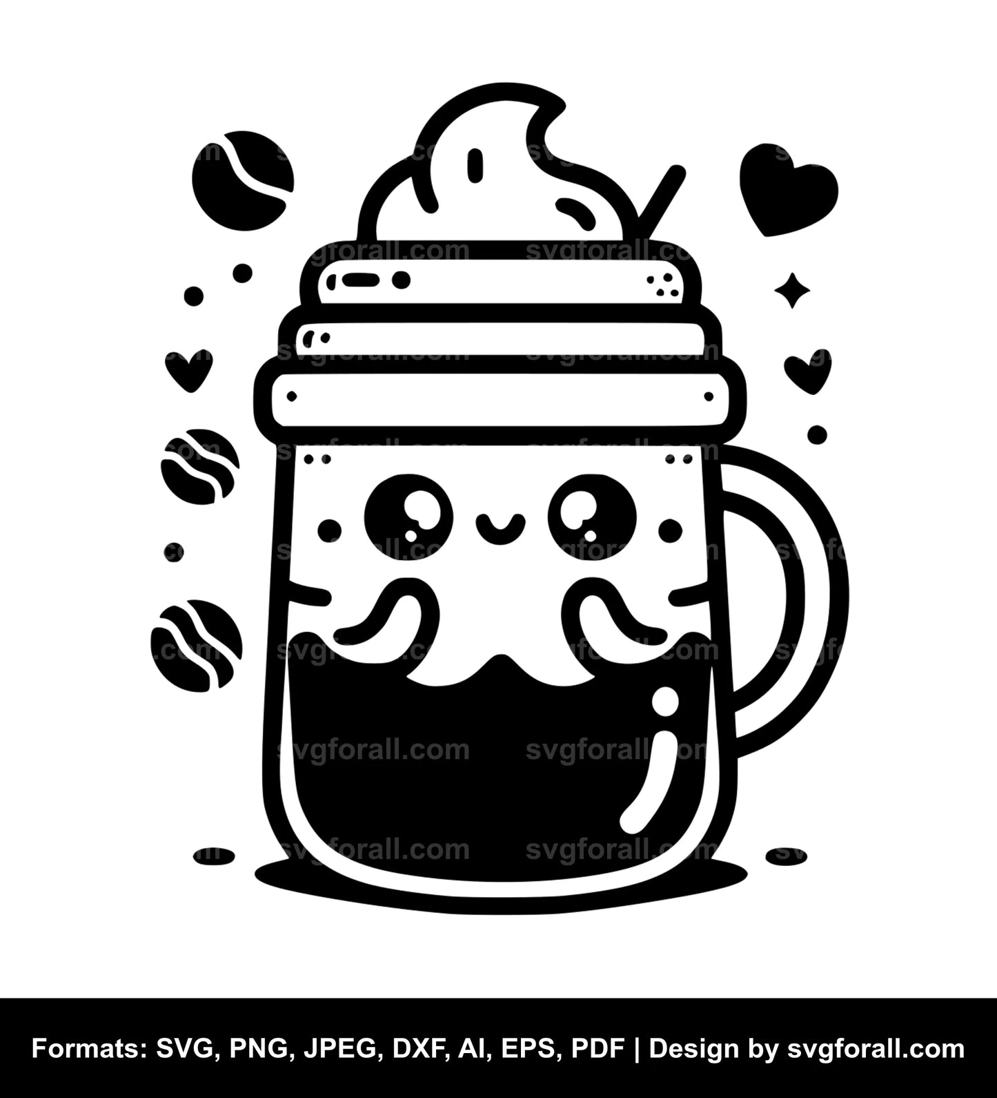 Cute Coffee Vector SVG