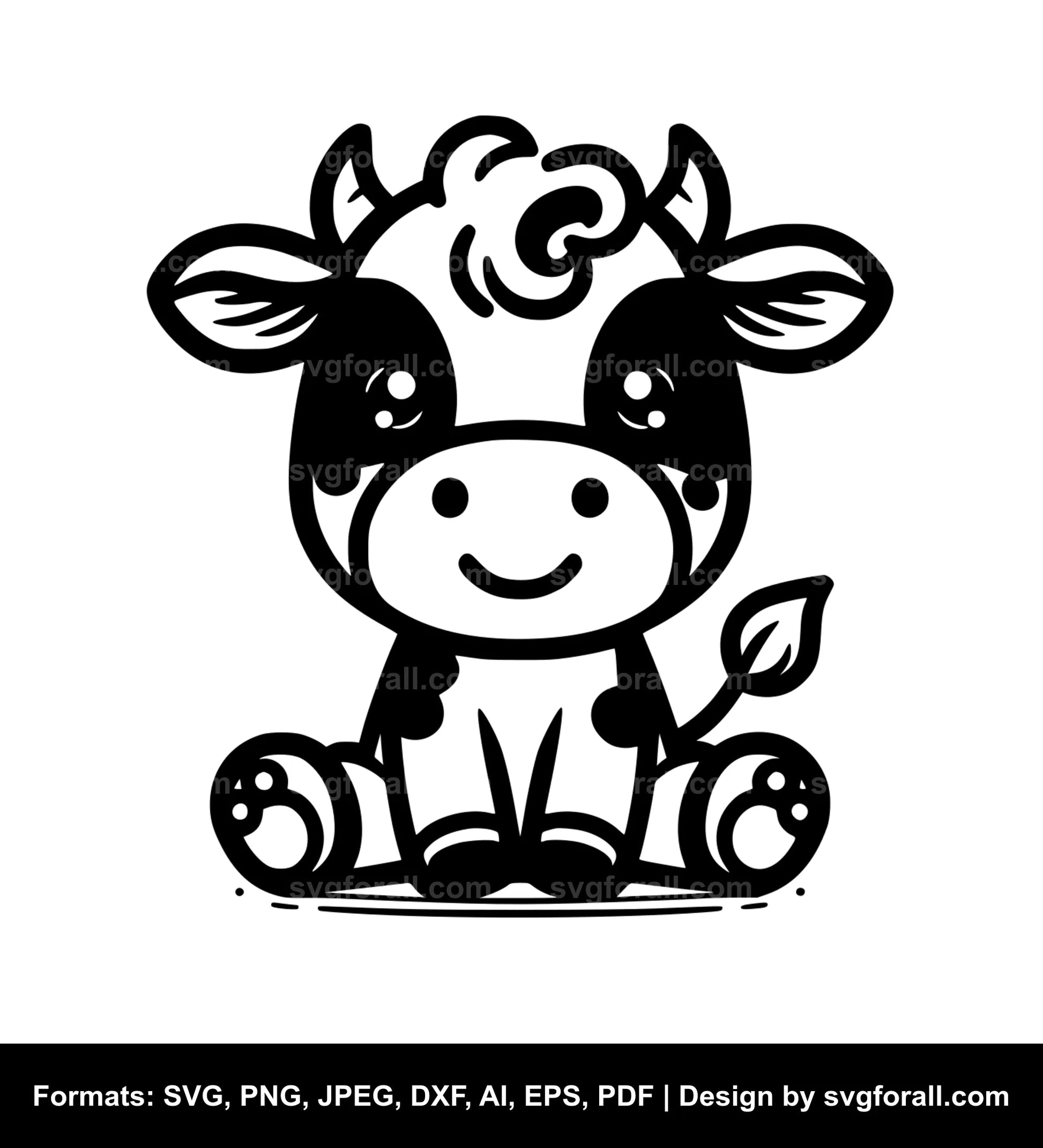 Cute Cow SVG PNG