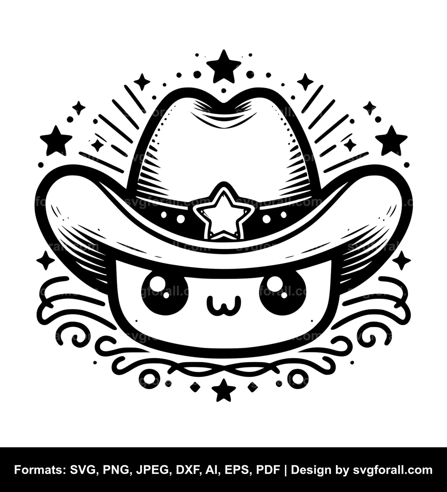 Cute Cowboy Hat SVG