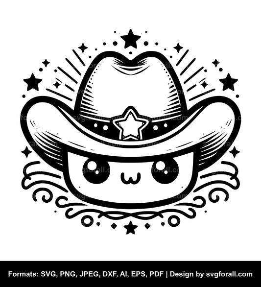 Cute Cowboy Hat SVG