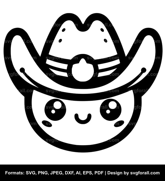 Cute Cowboy Hat SVG Design