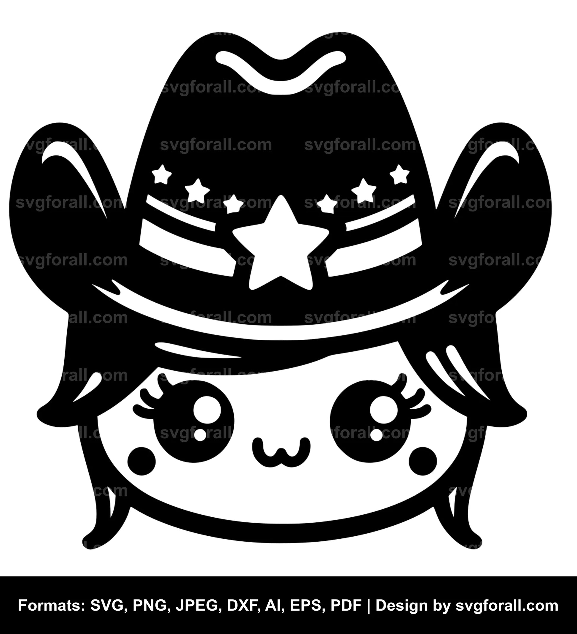 Cute Cowboy Hat SVG File