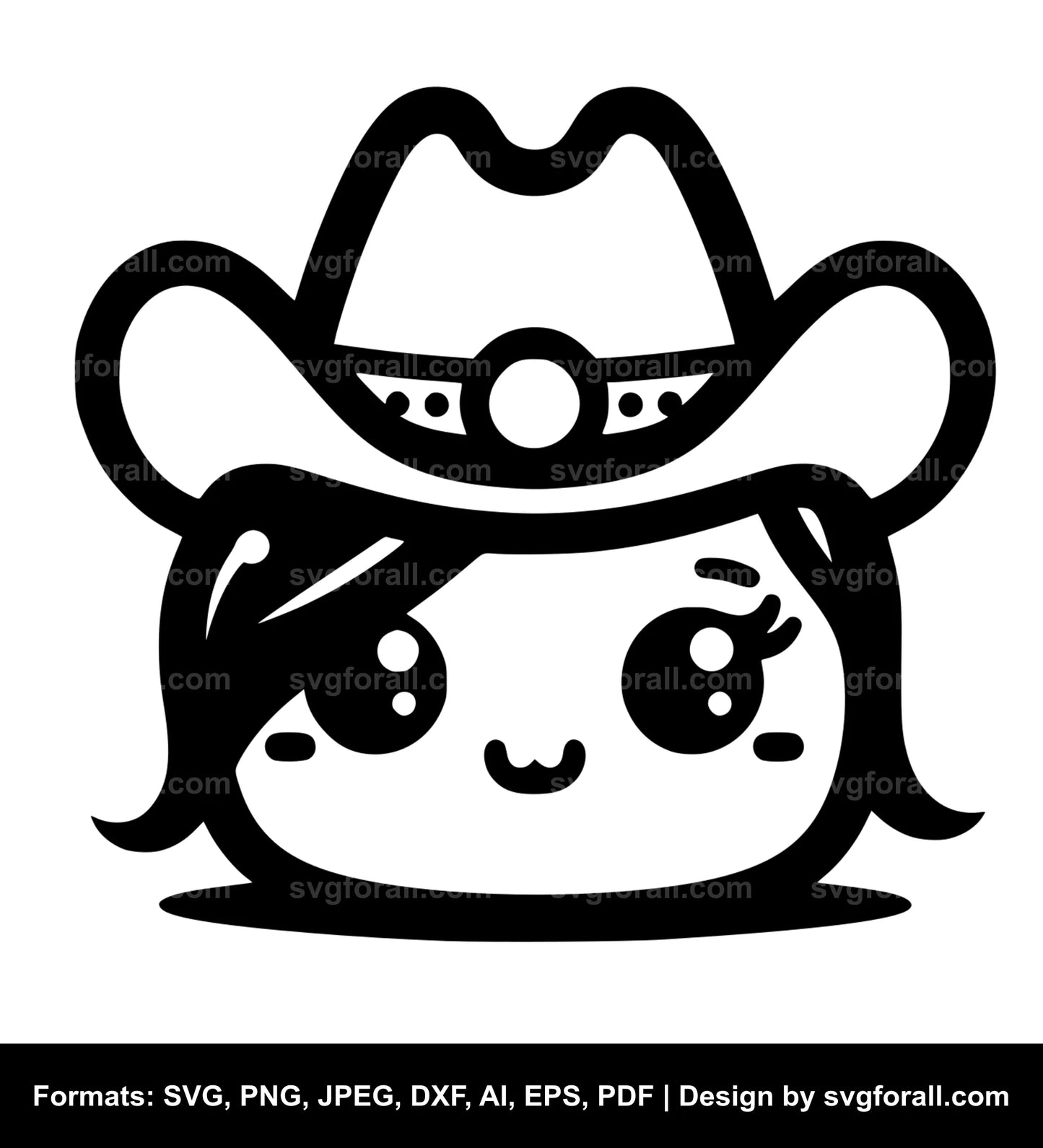 Cute Cowboy Hat SVG PNG