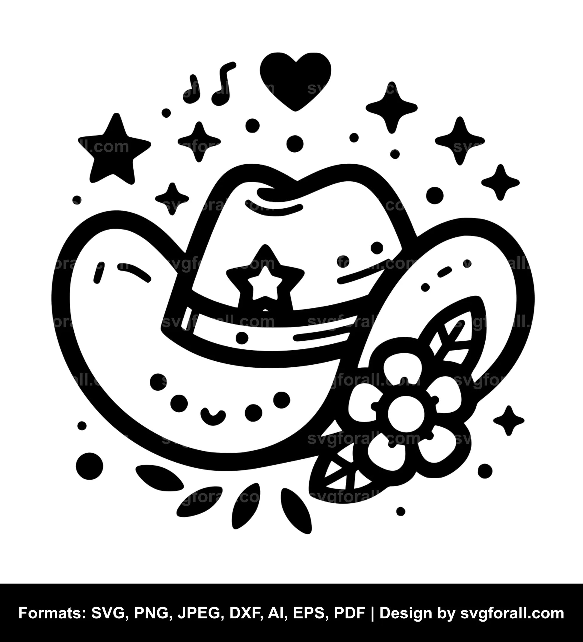 Cute Cowboy Hat Vector SVG