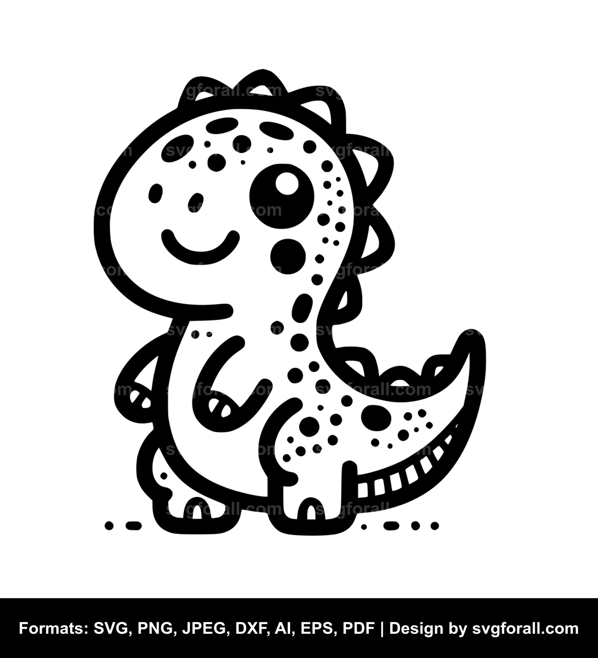 Cute Dinosaur Vector SVG