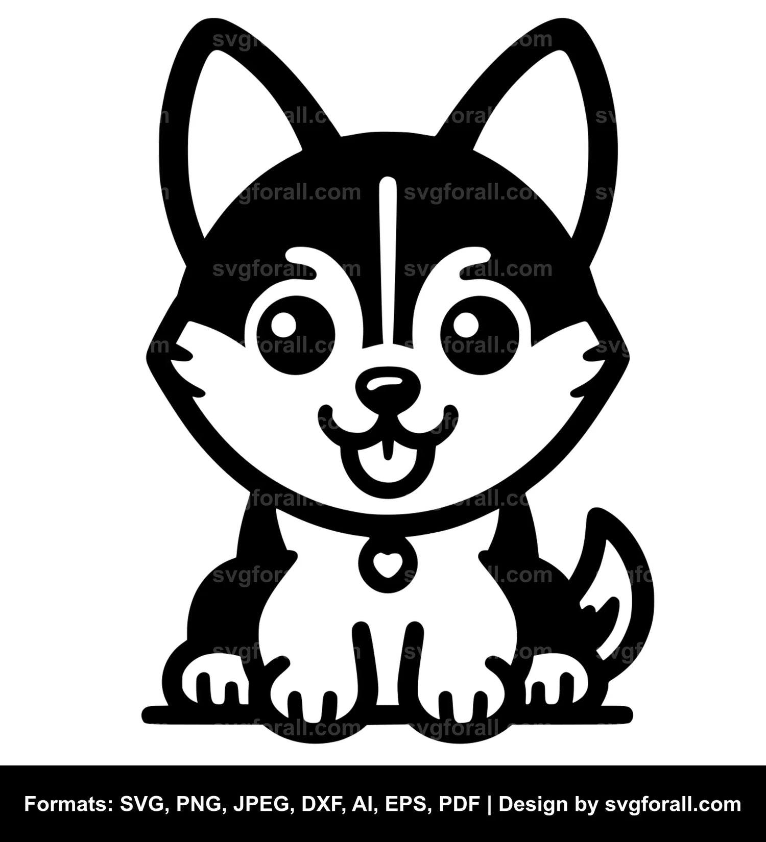 Cute Dog SVG Design