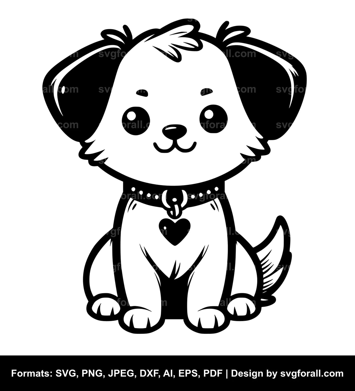 Cute Dog SVG PNG