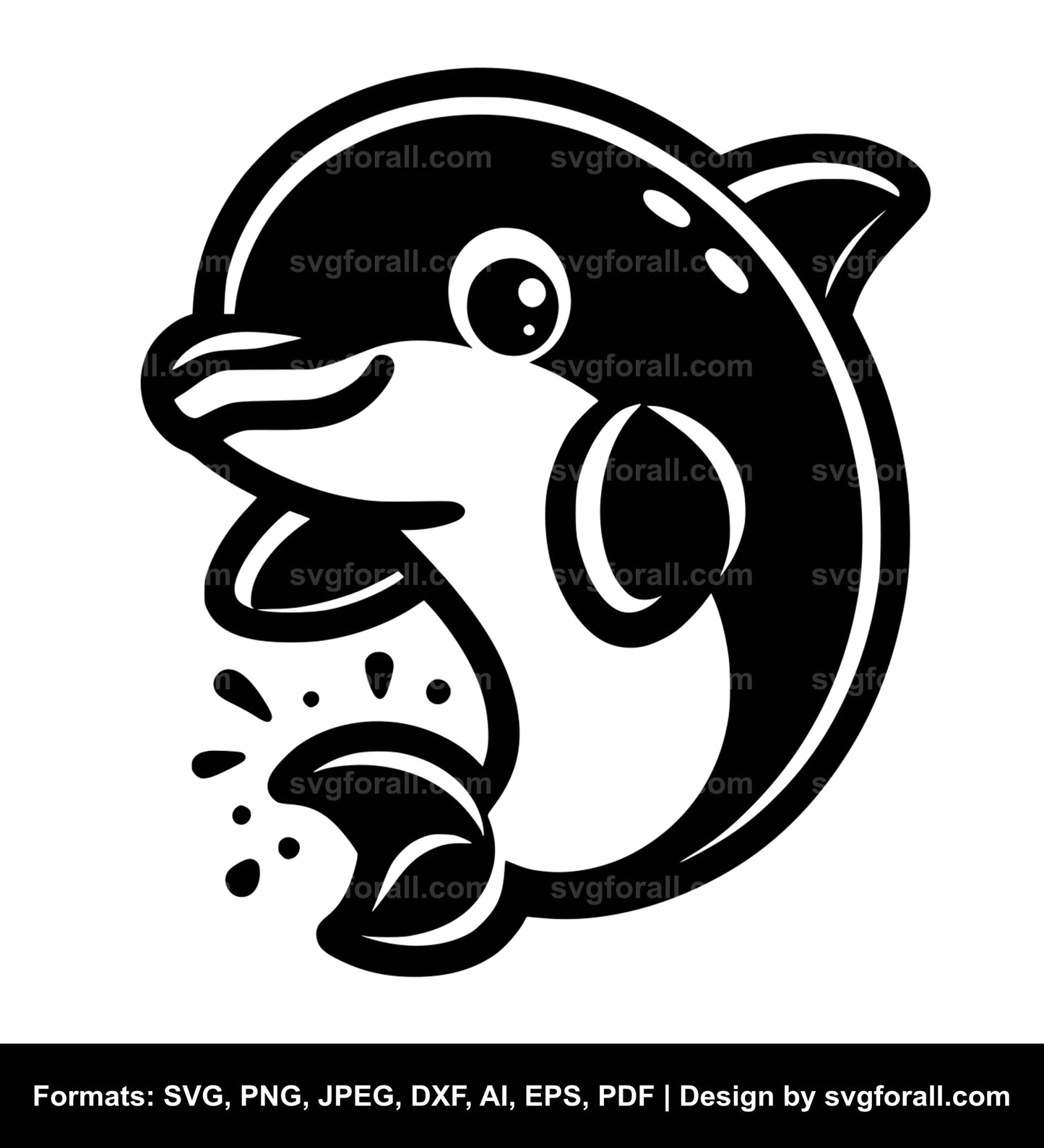 Cute Dolphin SVG