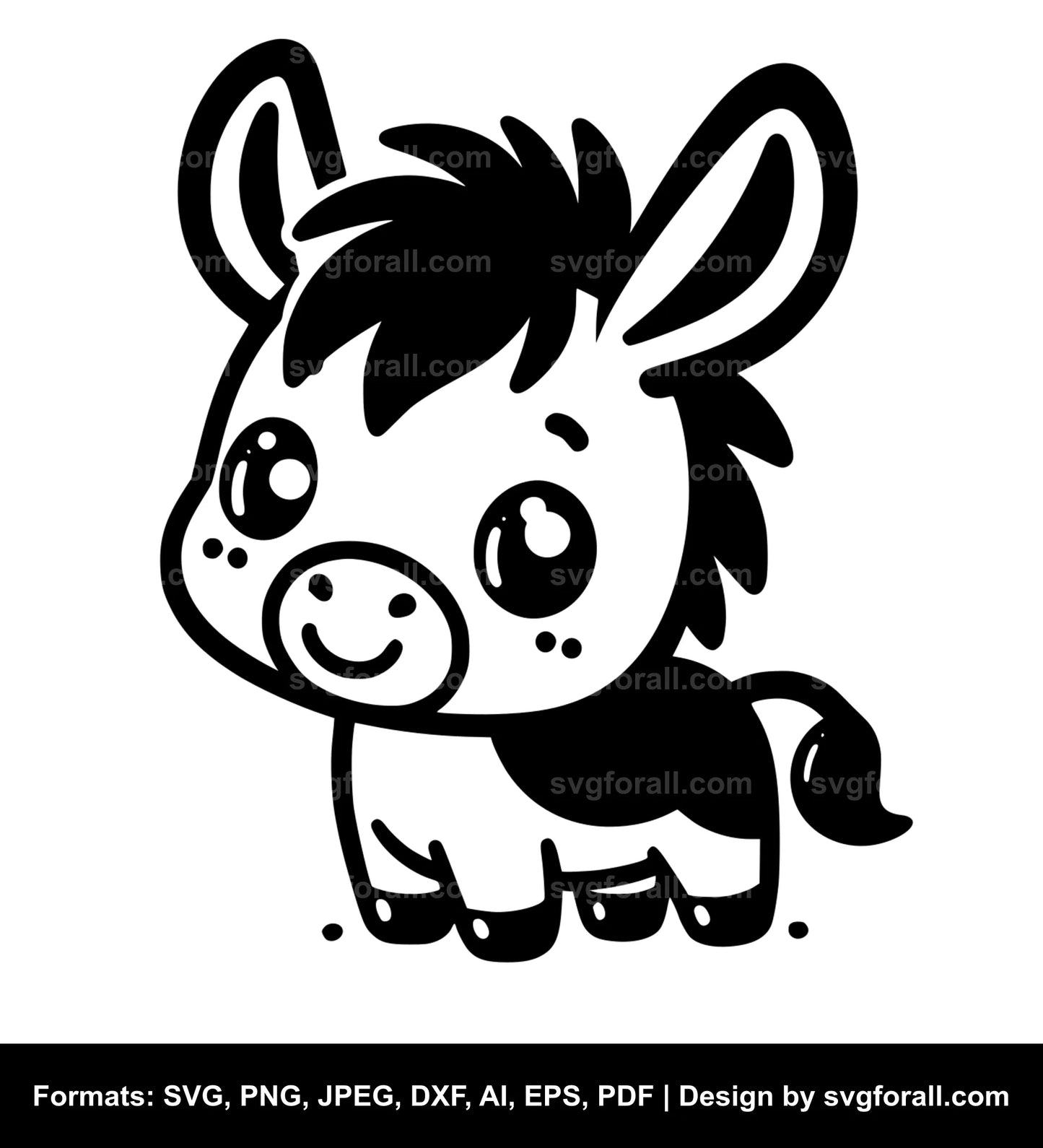 Cute Donkey SVG