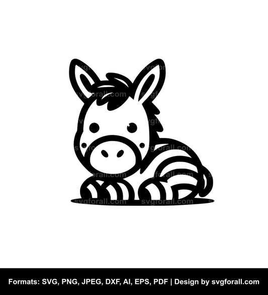 Cute Donkey SVG Clipart