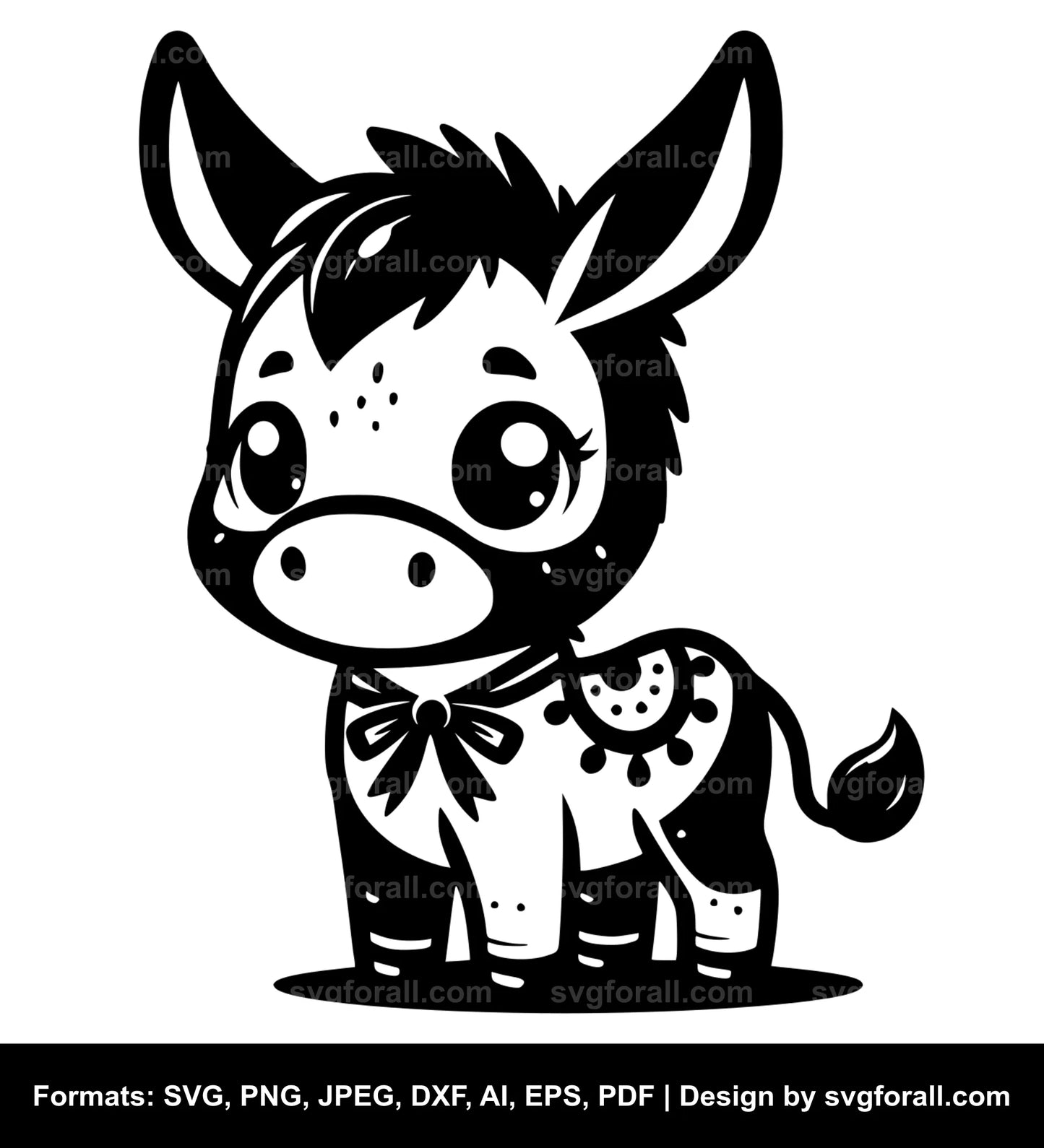 Cute Donkey SVG File