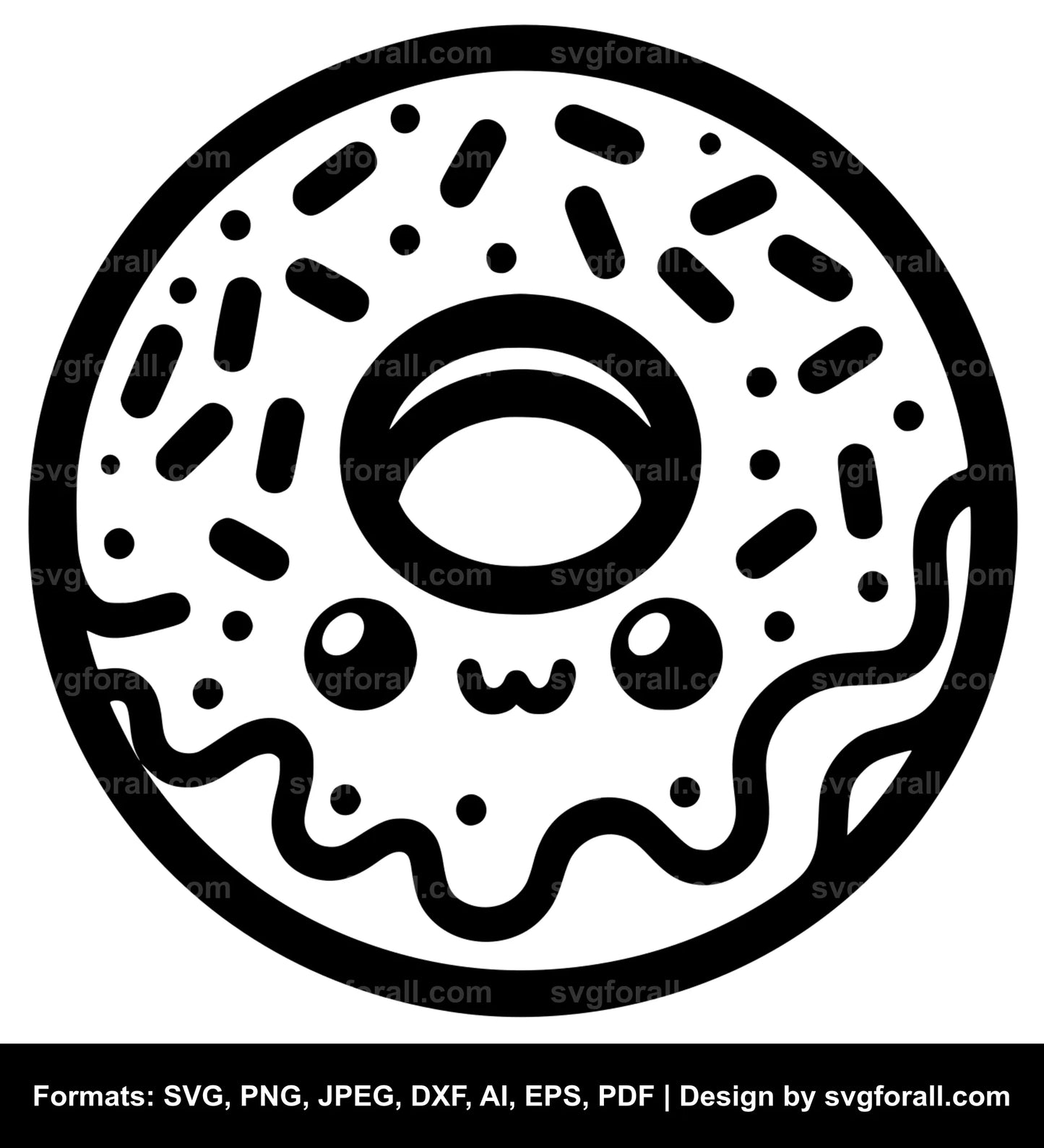 Cute Donut SVG File