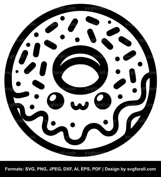 Cute Donut SVG File