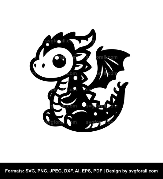 Cute Dragon SVG Vector