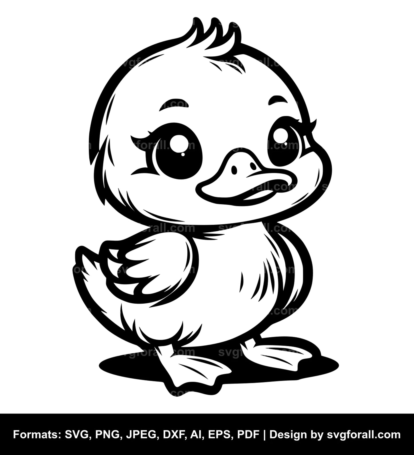 Cute Duck Clipart SVG