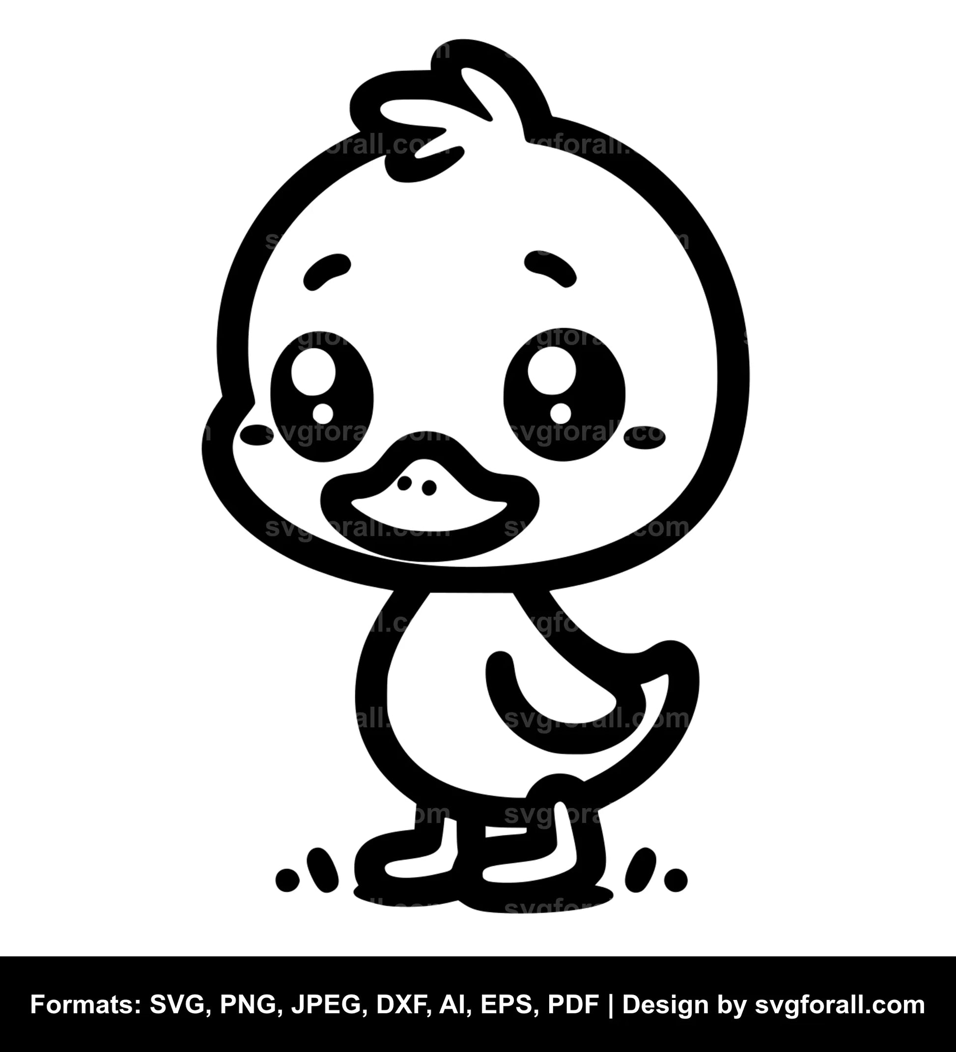 Cute Duck SVG File