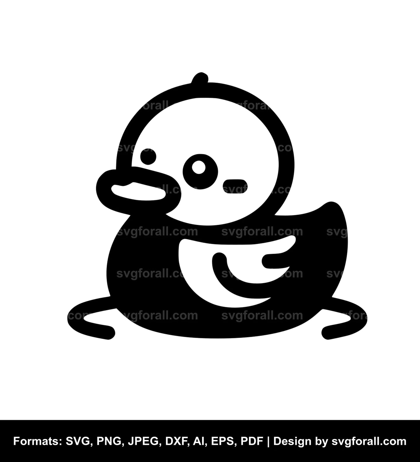 Cute Duck SVG Vector