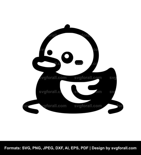 Cute Duck SVG Vector