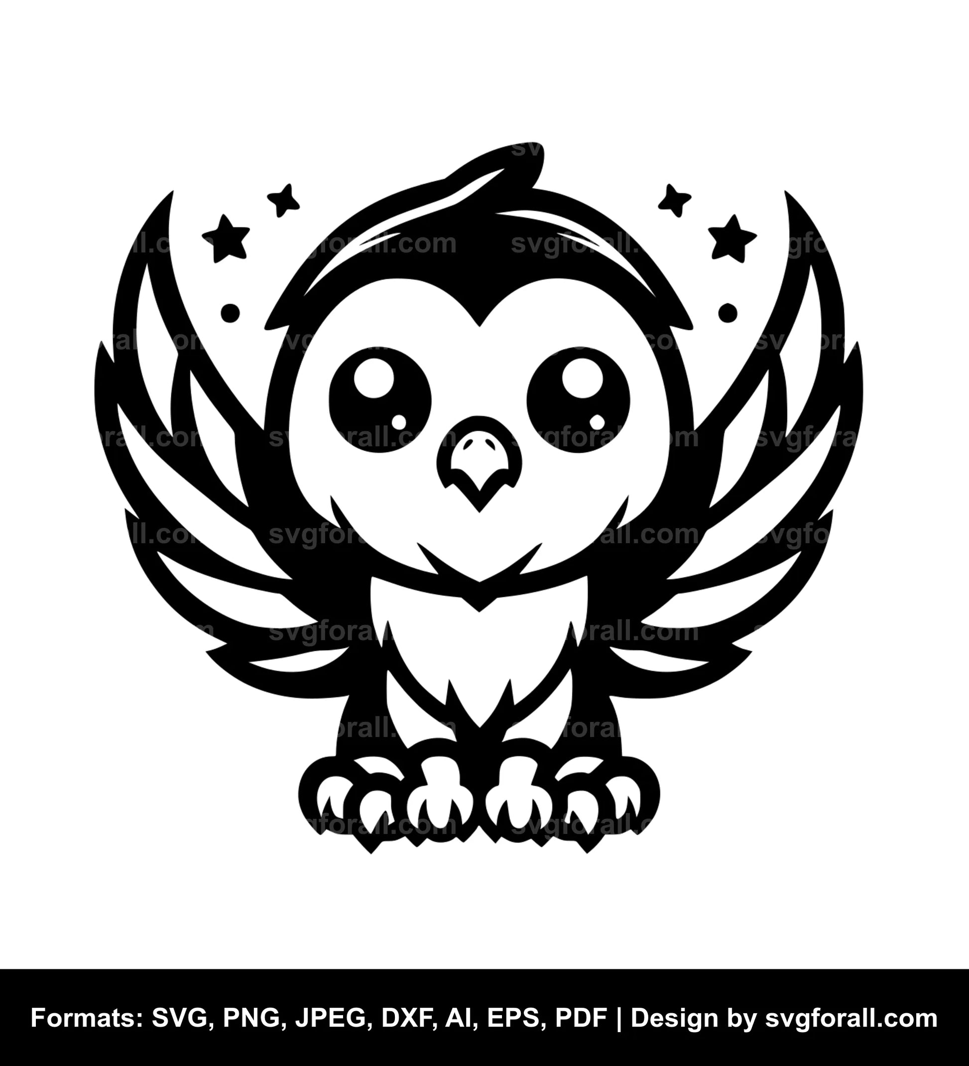 Cute Eagle Vector SVG