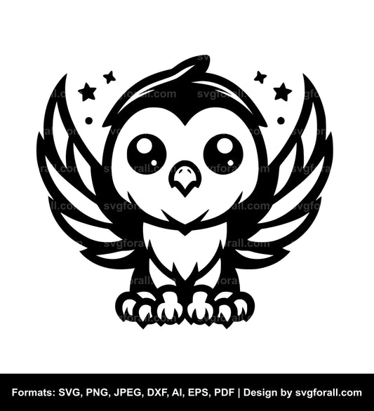 Cute Eagle Vector SVG