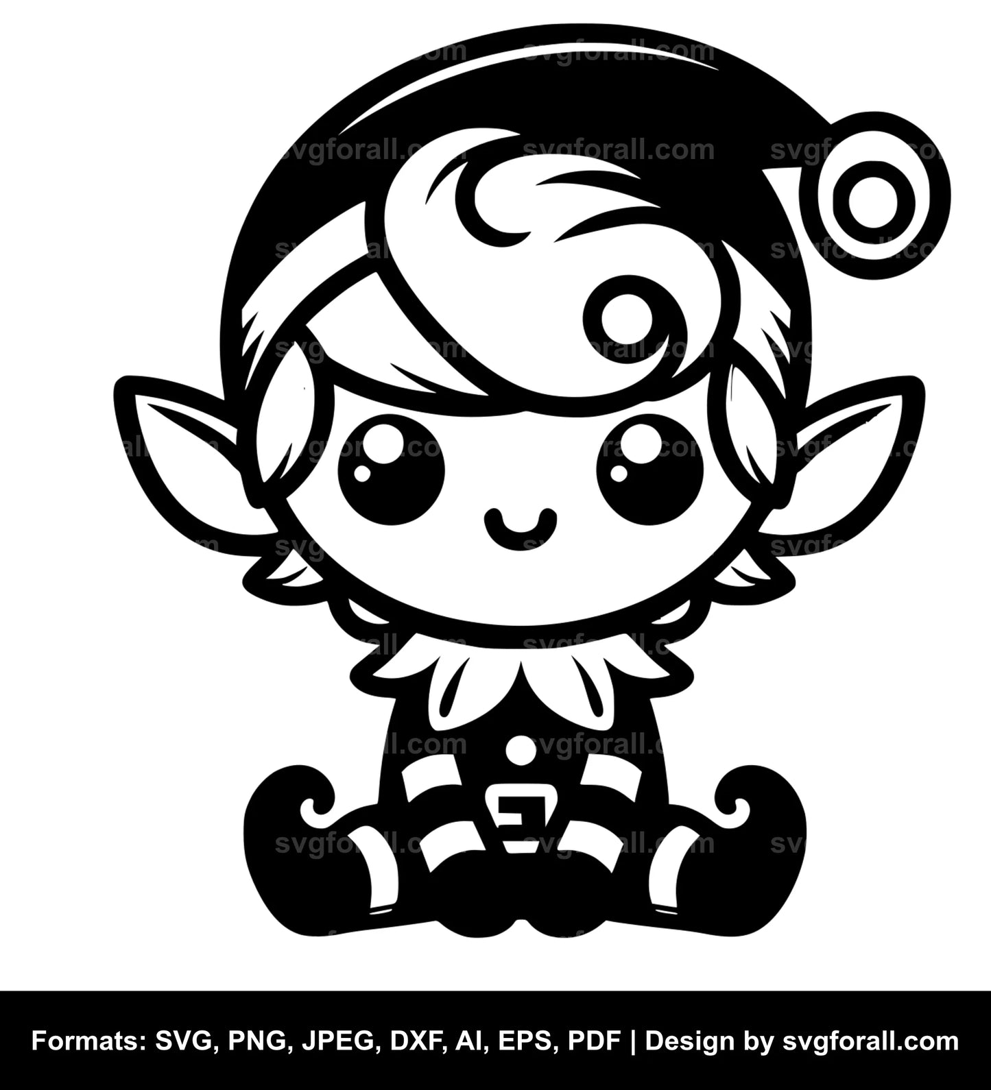 Cute Elf SVG File