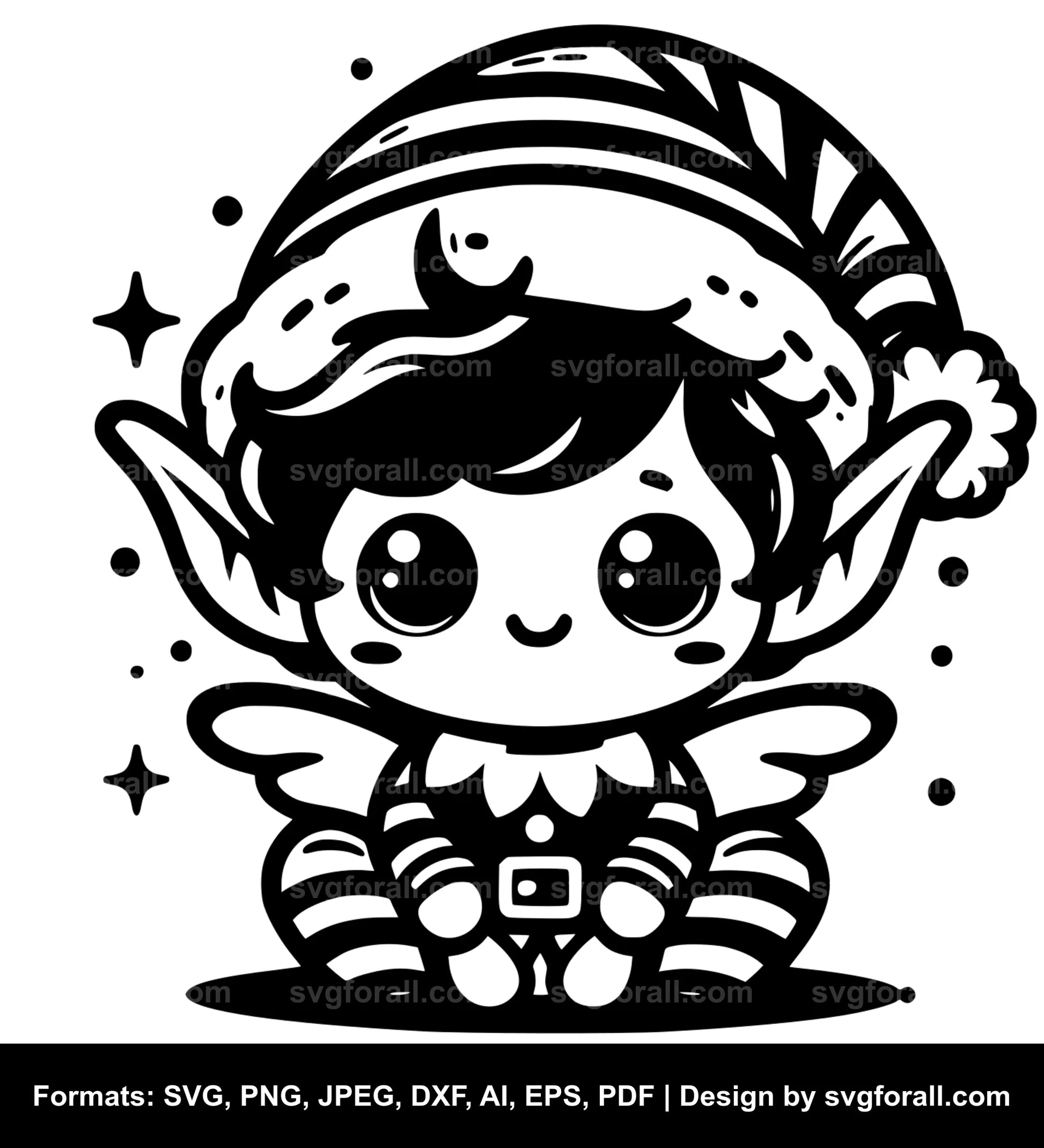 Cute Elf SVG PNG