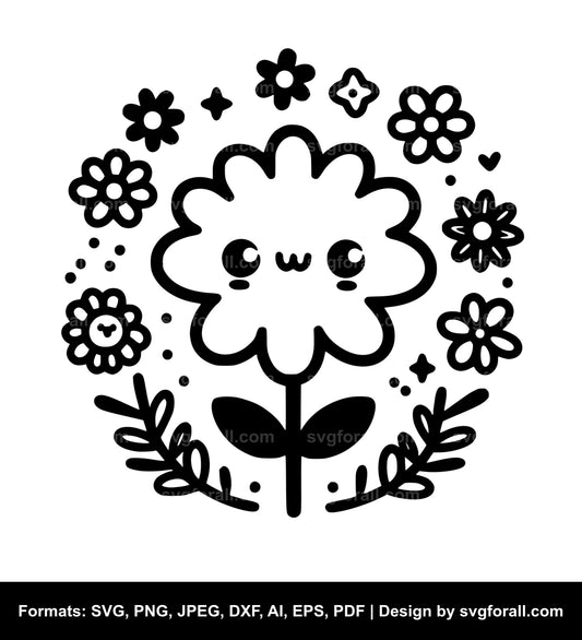 Cute Flower Cricut SVG