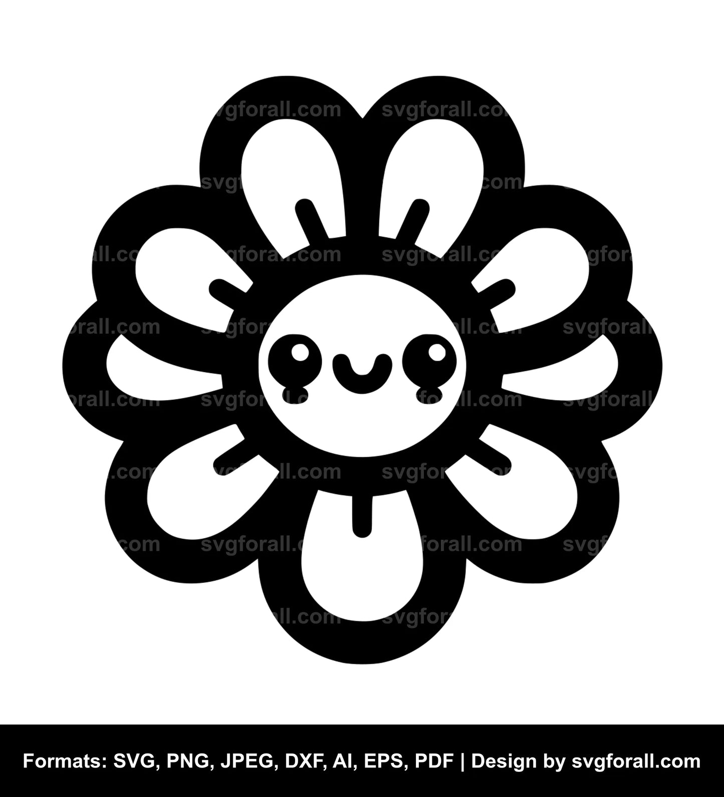 Cute Flower SVG Vector