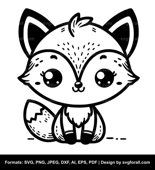 Cute Fox SVG File