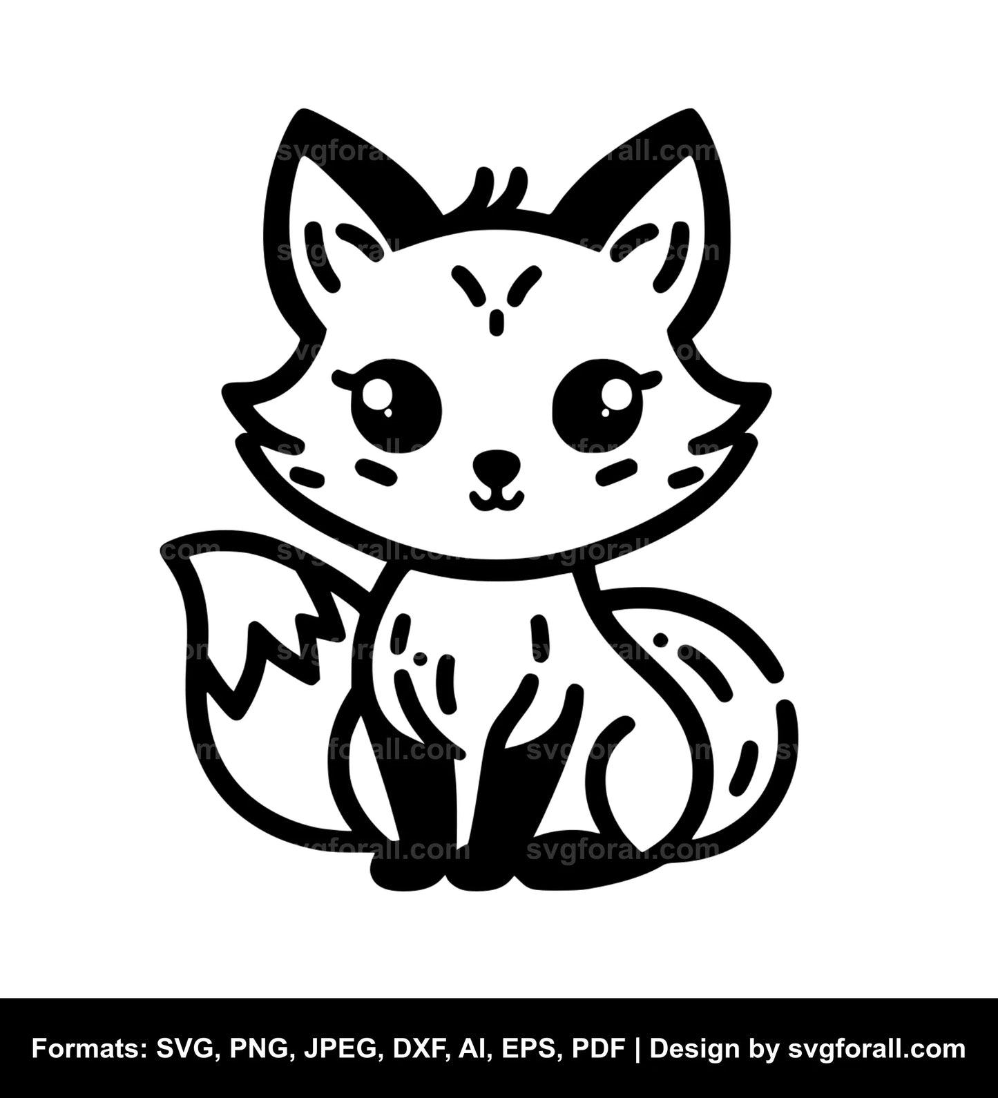 Cute Fox Vector SVG